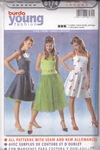 Burda 8174 - dress with narrow straps/closely fitted bodice and flared skirt